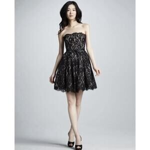 Robert Rodriguez for Target Neiman Marcus Strapless Black Lace Dress Size 4 NWT
